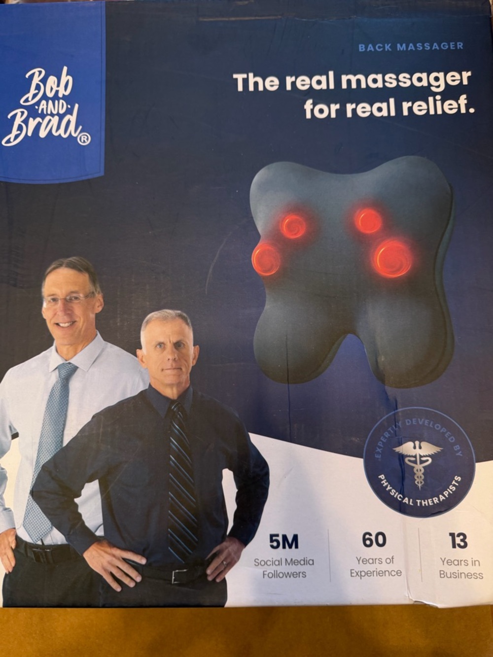 Bob and Brad Back Massager - Black with Red Lights